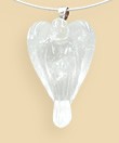 Angel pendant Rock crystal with silver eyelet